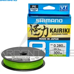 Tresse SHIMANO Kairiki SX8 Mantis green 300m