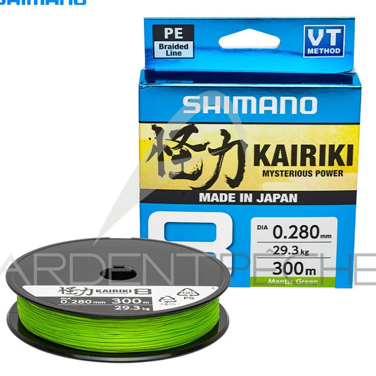 Tresse SHIMANO Kairiki SX8 Mantis green 300m