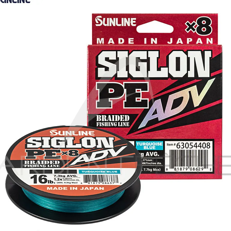 Tresse SUNLINE Siglon braid PE ADV 8X Bleu turquoise 150m