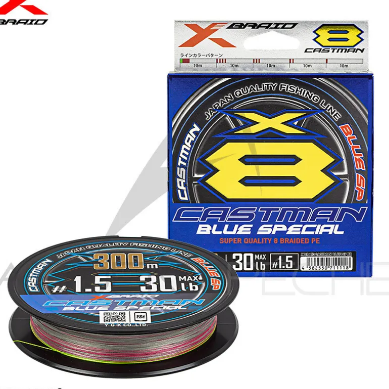 Tresse XBRAID Castman blue X8 300m