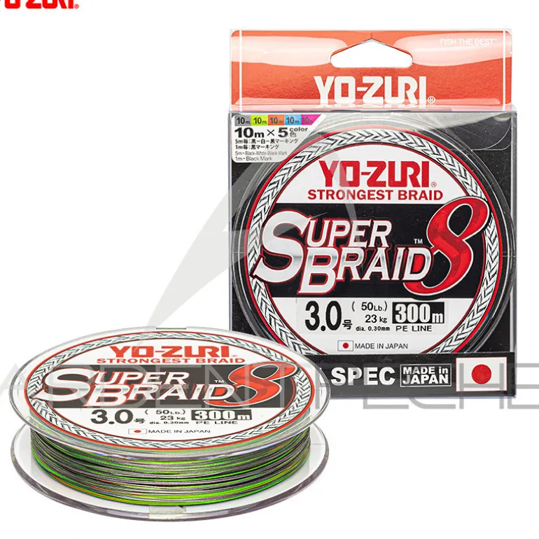 Tresse YO ZURI Superbraid 8X Multicolore 300m